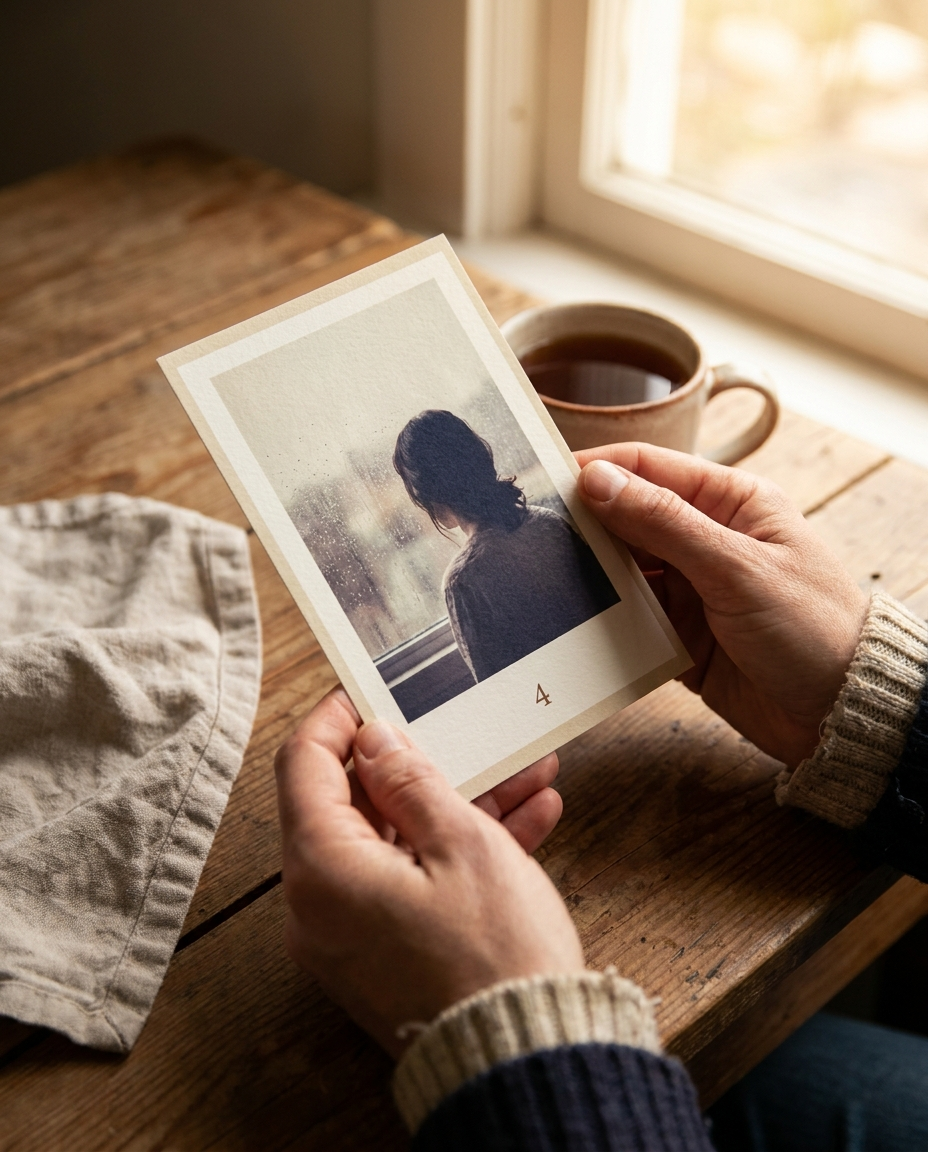 Pulling a card with morning tea